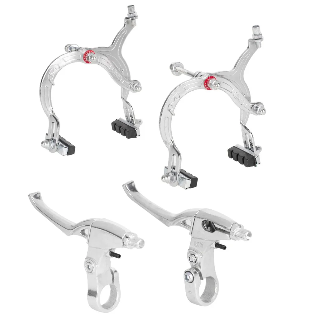 FRENO CALIPER BMX ALUMINIO C/MANIJA Y CHICOTE C/FORRO CROMADO BCX