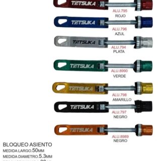 BLOQUEO ASIENTO AZUL ALUMINIO TOTZUKA
