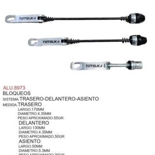 BLOQUEO O ESPIGA DEL Y TRAS ALUMINIO ALF HX-Y04-06 HX-Y04-07 *BB