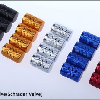 TAPON VALV. ALUM. PAR MOLETEADO (ROJO,AZUL,NAT.) FMX "PAR"   1020