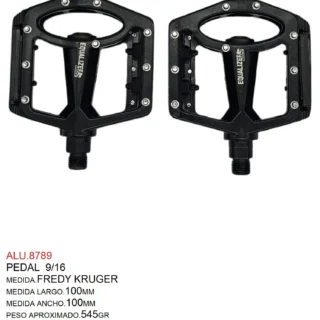 PEDAL 9/16 ALUM NEGRO FREDY KRUGER EQUALIZE BIKE