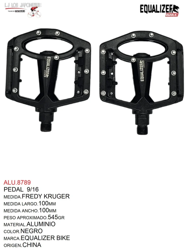 PEDAL 9/16 ALUM NEGRO FREDY KRUGER EQUALIZE BIKE