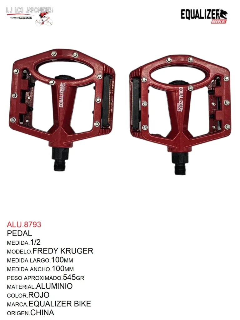 PEDAL 9/16 ALUM ROJO FREDY KRUGER EQUALIZE BIKE