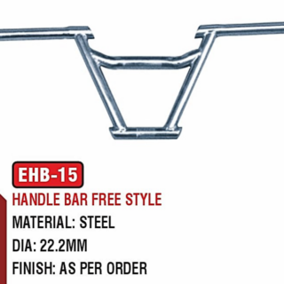 MANUBRIO FREESTYLE 600MM CROMADO 6 BARRAS *AX