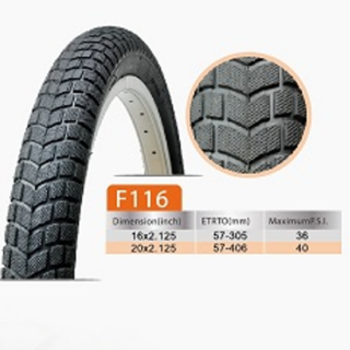 LLANTA R-20 X 2.125 JRS NEGRA F-116 PISO CUADRO