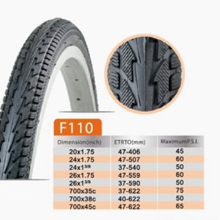 LLANTA R-700 X 35 C  JRS NEGRO PISO  F-110  *AV