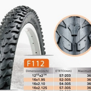 LLANTA R-12 X 1/2 2 1/4 JRS NEGRO MOD F-112 *BA