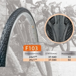 LLANTA 26 X 1 3/8 CICLON F-103 CARA BLANCA