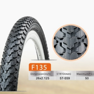 LLANTA R-26 X 2.125 CICLON/JRS NEGRO MOD F-135 *BA