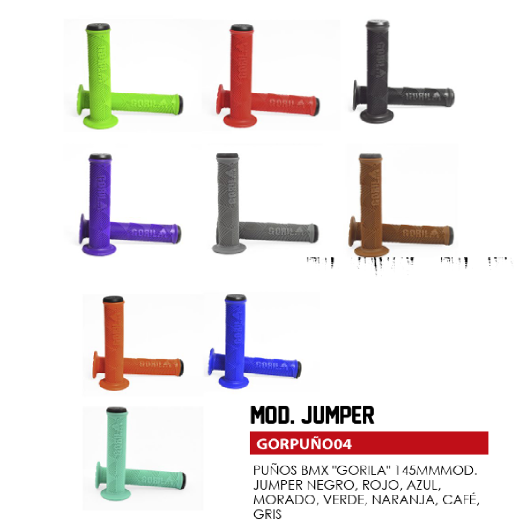 PUÑO BMX GORILA JUMPER NEG ROJ AZU MOR VER GORPUÑO04