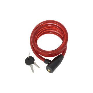 CANDADO DE LLAVE ROJO 2 MTS X 10 MM DIAMETRO "WIND"
