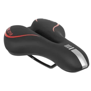 ASIENTO ANTIPROSTATICO NEGRO/ROJO TL-2039 GEL MARILUZ