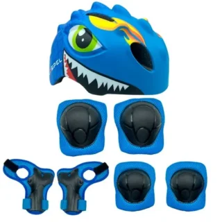 CASCO INFANTIL C/ PROTECTORES AZUL GOSPEL UNITALLA