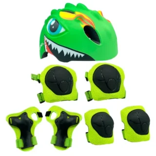 CASCO INFANTIL C/ PROTECTORES UNITALLA VERDE GOSPEL