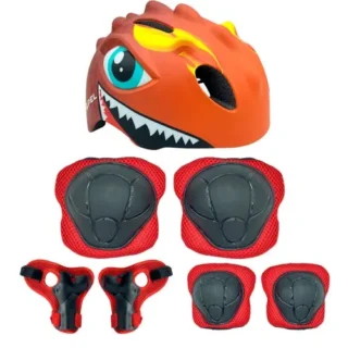 CASCO INFANTIL C/PROTECTORES UNITALLA ROJO GOSPEL
