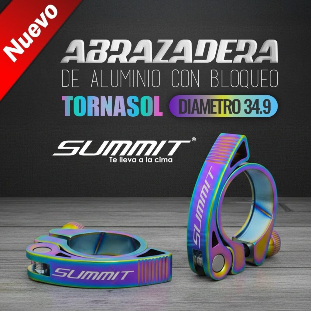 ABRAZADERA 34.9 ALUMINIO C/BLOQUEO TORNASOL SUMMIT RBM
