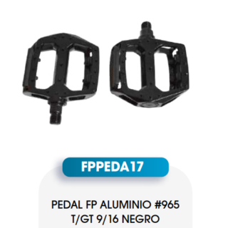 PEDAL 9/16 ALUMINIO NEGRO TIPO GT FP965